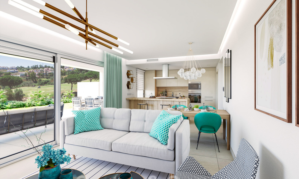 Modernos apartamentos de golf en venta situados en un exclusivo resort de golf en Mijas, Costa del Sol 49198