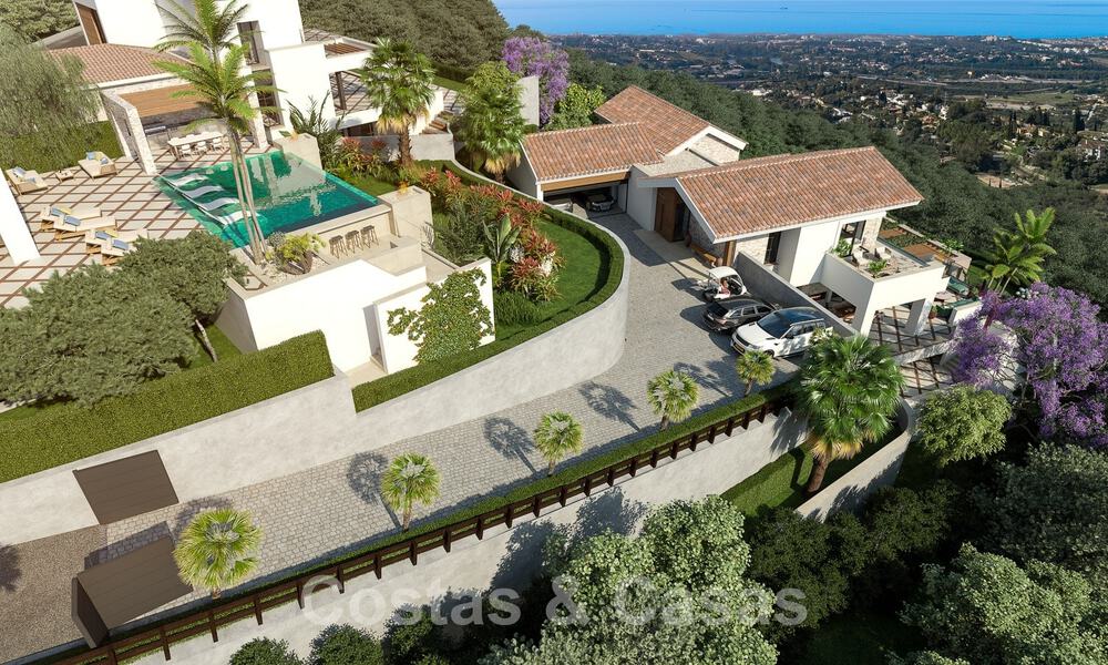 Villa mediterránea de lujo en venta con vistas al mar en prestigiosa urbanización cerrada en La Quinta en Benahavis - Marbella 49234