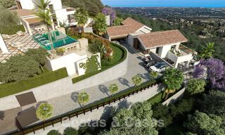 Villa mediterránea de lujo en venta con vistas al mar en prestigiosa urbanización cerrada en La Quinta en Benahavis - Marbella 49234 