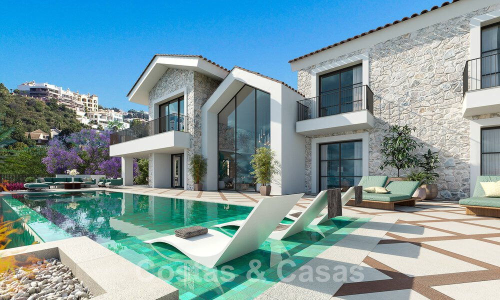 Villa mediterránea de lujo en venta con vistas al mar en prestigiosa urbanización cerrada en La Quinta en Benahavis - Marbella 49235