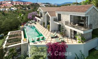 Villa mediterránea de lujo en venta con vistas al mar en prestigiosa urbanización cerrada en La Quinta en Benahavis - Marbella 49237 