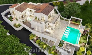 Exclusiva villa de lujo en venta con amplias zonas exteriores e impresionantes vistas al mar Mediterráneo en las colinas de Benahavis - Marbella 49325 
