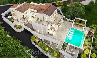 Exclusiva villa de lujo en venta con amplias zonas exteriores e impresionantes vistas al mar Mediterráneo en las colinas de Benahavis - Marbella 49325 