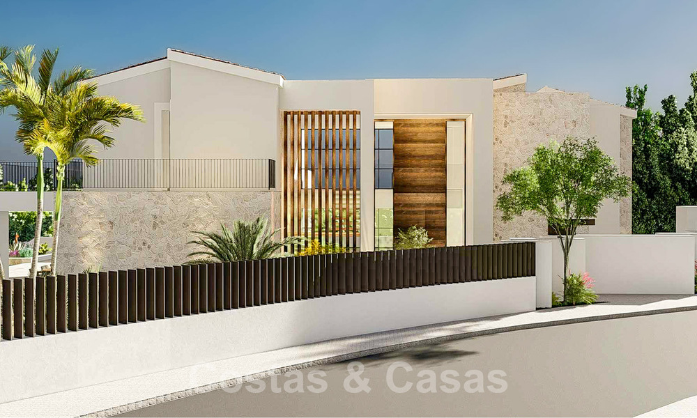 Exclusiva villa de lujo en venta con amplias zonas exteriores e impresionantes vistas al mar Mediterráneo en las colinas de Benahavis - Marbella 49326