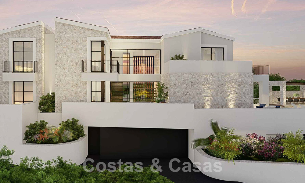 Exclusiva villa de lujo en venta con amplias zonas exteriores e impresionantes vistas al mar Mediterráneo en las colinas de Benahavis - Marbella 49329