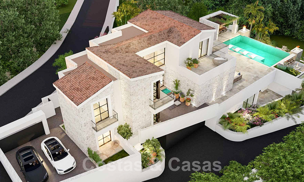 Exclusiva villa de lujo en venta con amplias zonas exteriores e impresionantes vistas al mar Mediterráneo en las colinas de Benahavis - Marbella 49332