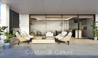 Nuevos y lujosos apartamentos de estilo contemporáneo en venta con amplias terrazas y vistas panorámicas en la Nueva Milla de Oro entre Marbella y Estepona 50050 