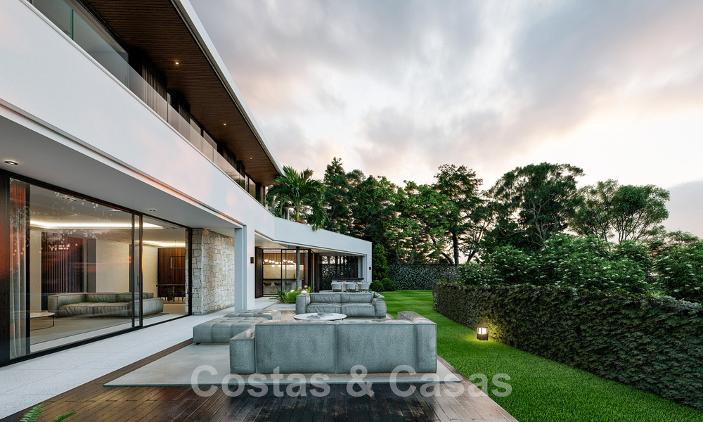 Nueva villa de diseño contemporáneo en venta a un paso de la playa de la Nueva Milla de Oro, entre Marbella y Estepona 50021