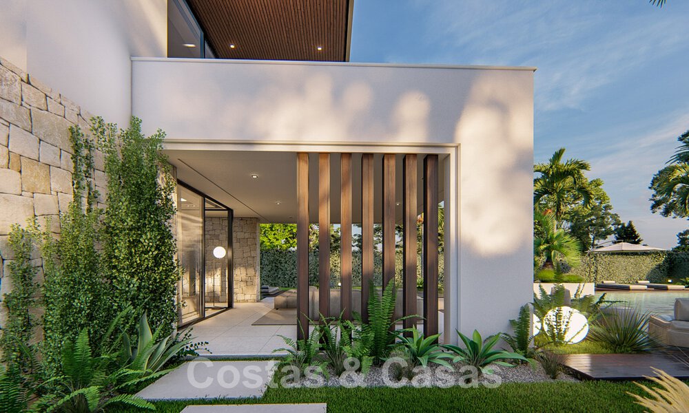 Nueva villa de diseño contemporáneo en venta a un paso de la playa de la Nueva Milla de Oro, entre Marbella y Estepona 50030