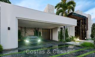 Nueva villa de diseño contemporáneo en venta a un paso de la playa de la Nueva Milla de Oro, entre Marbella y Estepona 50032 