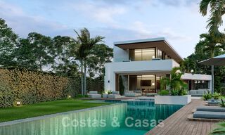 Nueva villa de diseño contemporáneo en venta a un paso de la playa de la Nueva Milla de Oro, entre Marbella y Estepona 50033 