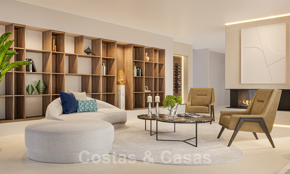 Nueva villa de lujo de atractivo estilo arquitectónico mediterráneo en venta con vistas al campo de golf en el corazón del valle del golf de Nueva Andalucía 50681
