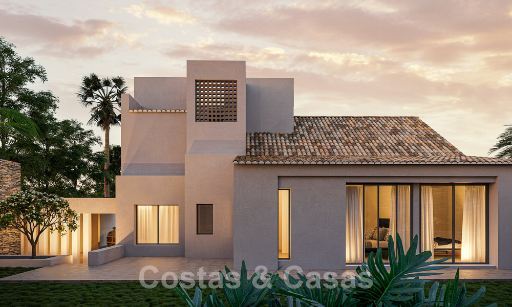 Nueva villa de lujo de atractivo estilo arquitectónico mediterráneo en venta con vistas al campo de golf en el corazón del valle del golf de Nueva Andalucía 50685