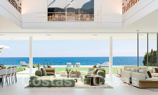 Exclusiva villa de diseño en venta en primera línea de playa con preciosas vistas al mar en la Nueva Milla de Oro entre Marbella y Estepona 51181 