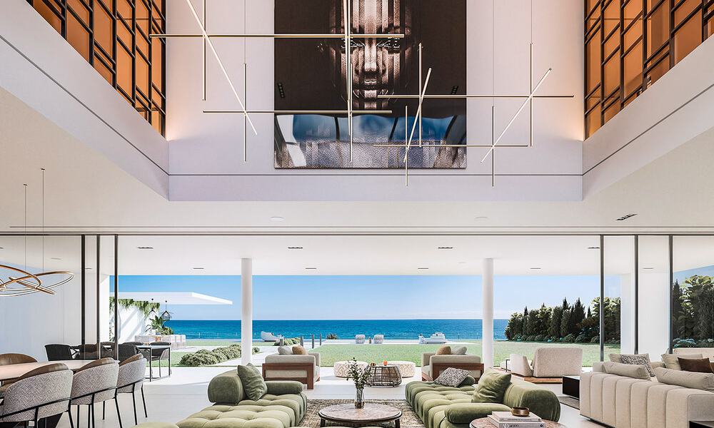 Exclusiva villa de diseño en venta en primera línea de playa con preciosas vistas al mar en la Nueva Milla de Oro entre Marbella y Estepona 51192