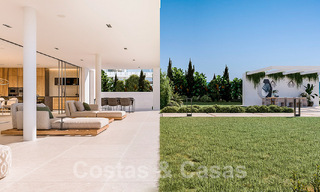 Exclusiva villa de diseño en venta en primera línea de playa con preciosas vistas al mar en la Nueva Milla de Oro entre Marbella y Estepona 51198 