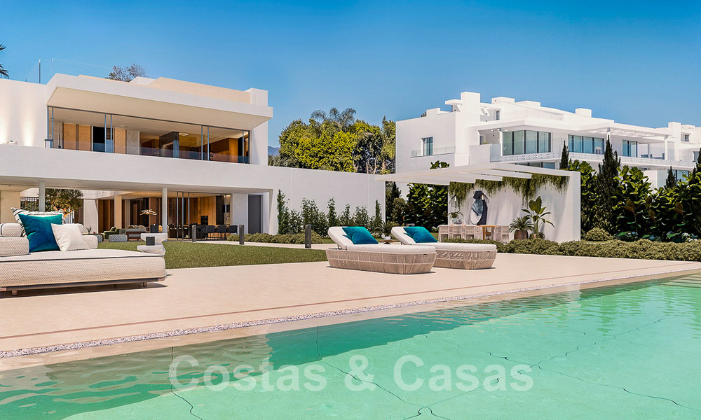 Exclusiva villa de diseño en venta en primera línea de playa con preciosas vistas al mar en la Nueva Milla de Oro entre Marbella y Estepona 51200