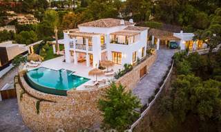 Sublime villa mediterránea de lujo con alojamiento para invitados e impresionantes vistas al mar en venta en El Madroñal, Marbella - Benahavis 51530 