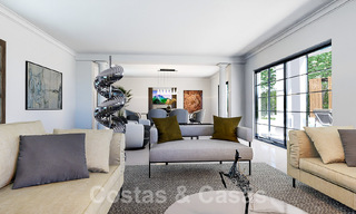 Parcela + proyecto de villa de lujo en venta en una urbanización tranquila a poca distancia de la playa en Guadalmina Baja, Marbella 52608 