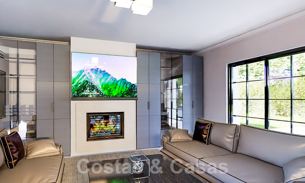 Parcela + proyecto de villa de lujo en venta en una urbanización tranquila a poca distancia de la playa en Guadalmina Baja, Marbella 52610