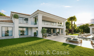 Parcela + proyecto de construcción exclusivo en venta para una impresionante villa de diseño, a poca distancia del campo de golf La Quinta en Benahavis - Marbella 52629 
