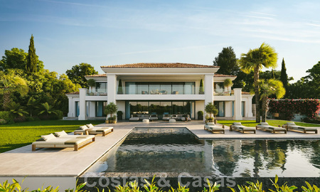 Parcela + proyecto de construcción exclusivo en venta para una impresionante villa de diseño, a poca distancia del campo de golf La Quinta en Benahavis - Marbella 52641