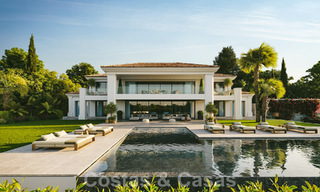 Parcela + proyecto de construcción exclusivo en venta para una impresionante villa de diseño, a poca distancia del campo de golf La Quinta en Benahavis - Marbella 52641 