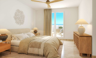 Apartamentos contemporáneos de estilo andaluz en venta con vistas panorámicas al mar en el valle del golf de Nueva Andalucía, Marbella 51629 