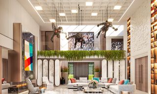 Nueva villa de diseño en venta con vistas despejadas al campo de golf en Los Flamingos Golf resort en Marbella - Benahavis 52152 