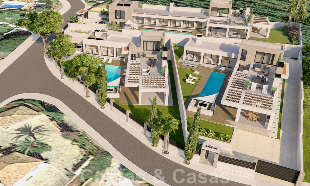 3 Nuevas villas en venta a un paso del campo de golf en un complejo de lujo en Mijas, Costa del Sol 53545
