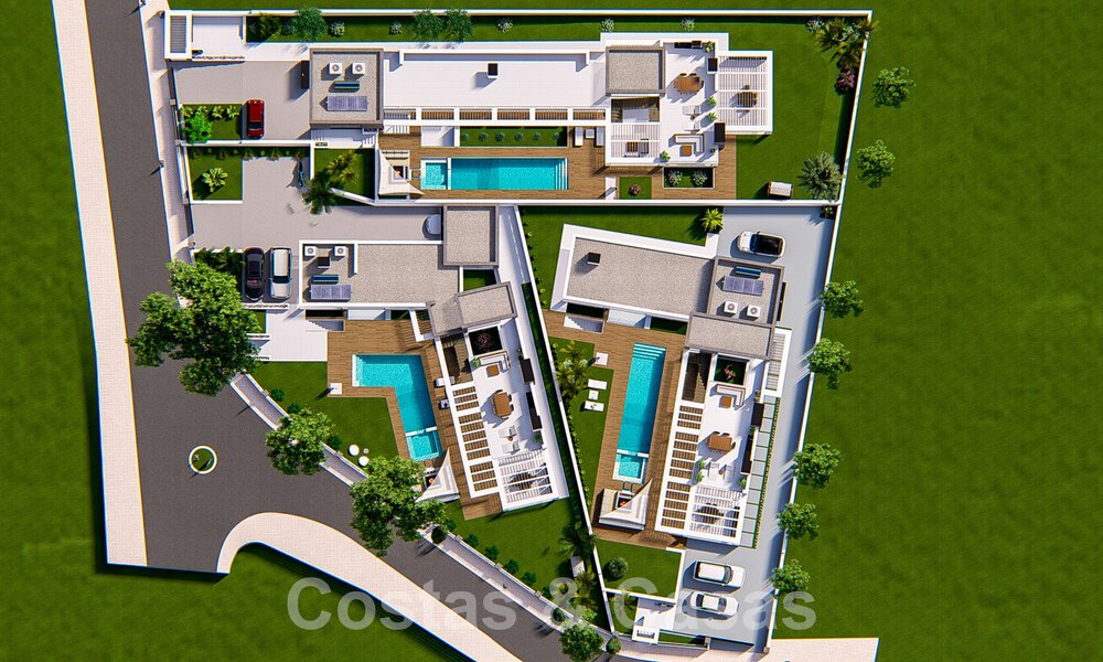 3 Nuevas villas en venta a un paso del campo de golf en un complejo de lujo en Mijas, Costa del Sol 53548