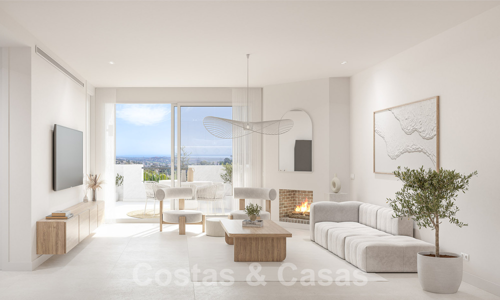 Apartamento de calidad superior amplia terraza y vistas panoramicas al mar en venta en Benahavis - Marbella 53949