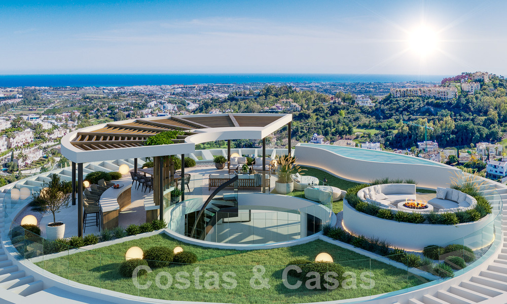 3 unidades nuevas! Sofisticados apartamentos de lujo en venta con vistas de 300° al mar, golf y montaña en Benahavis - Marbella 53423