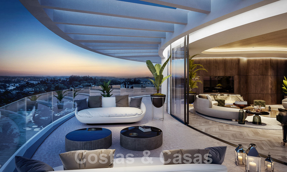 3 unidades nuevas! Sofisticados apartamentos de lujo en venta con vistas de 300° al mar, golf y montaña en Benahavis - Marbella 53428