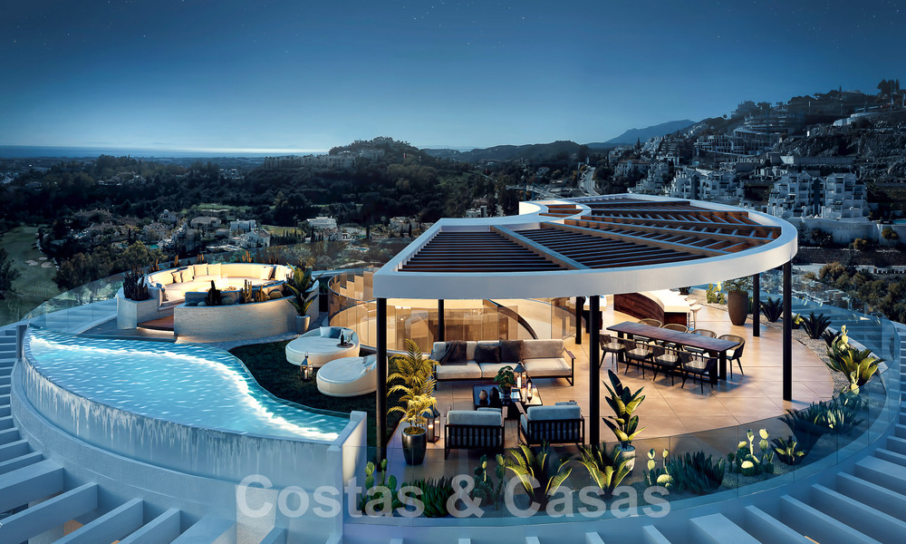 3 unidades nuevas! Sofisticados apartamentos de lujo en venta con vistas de 300° al mar, golf y montaña en Benahavis - Marbella 53431