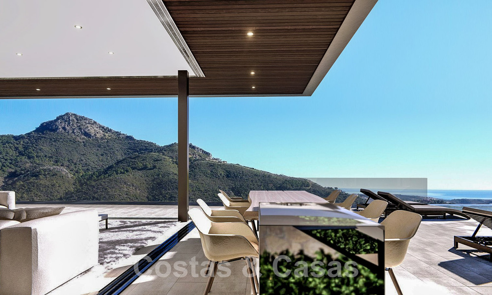 Villa de lujo vanguardista de diseño ultramoderno en venta con impresionantes vistas al mar y a la montaña en Benahavis - Marbella 52062