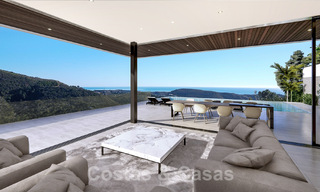 Villa de lujo vanguardista de diseño ultramoderno en venta con impresionantes vistas al mar y a la montaña en Benahavis - Marbella 52073 