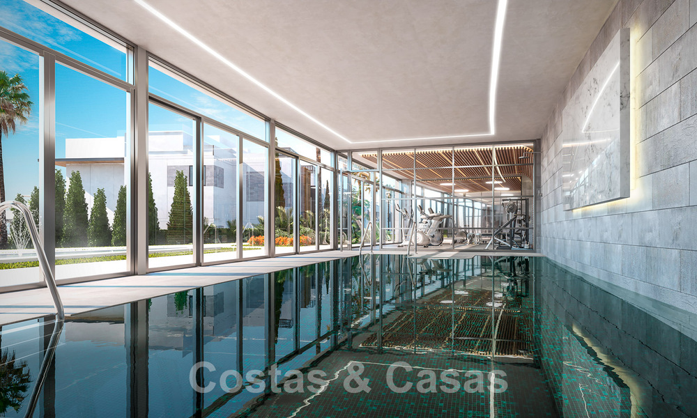 Nuevo proyecto de apartamentos de prestigio en venta con piscina privada junto al campo de golf en Marbella Este 52416