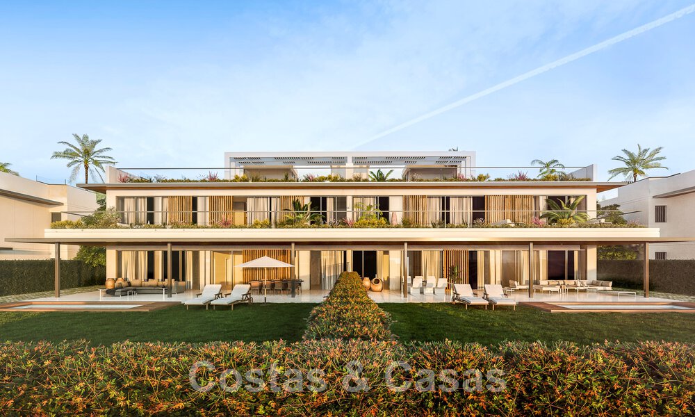 Nuevo proyecto de apartamentos de prestigio en venta con piscina privada junto al campo de golf en Marbella Este 52420