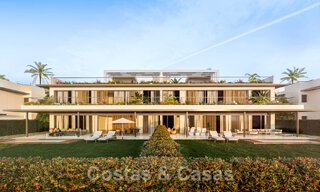 Nuevo proyecto de apartamentos de prestigio en venta con piscina privada junto al campo de golf en Marbella Este 52420 