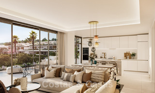 Nuevo proyecto de apartamentos de prestigio en venta con piscina privada junto al campo de golf en Marbella Este 52424 