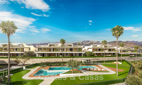 Nuevo proyecto de apartamentos de prestigio en venta con piscina privada junto al campo de golf en Marbella Este 52427