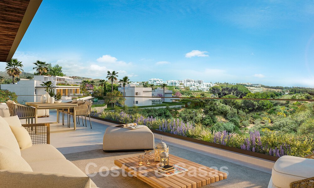 Nuevo proyecto de apartamentos de prestigio en venta con piscina privada junto al campo de golf en Marbella Este 52432
