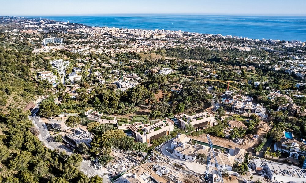 Nuevo proyecto con 6 innovadoras villas de diseño arquitectónico en venta con vistas panorámicas al mar en Cascada de Camoján en Marbella 53069