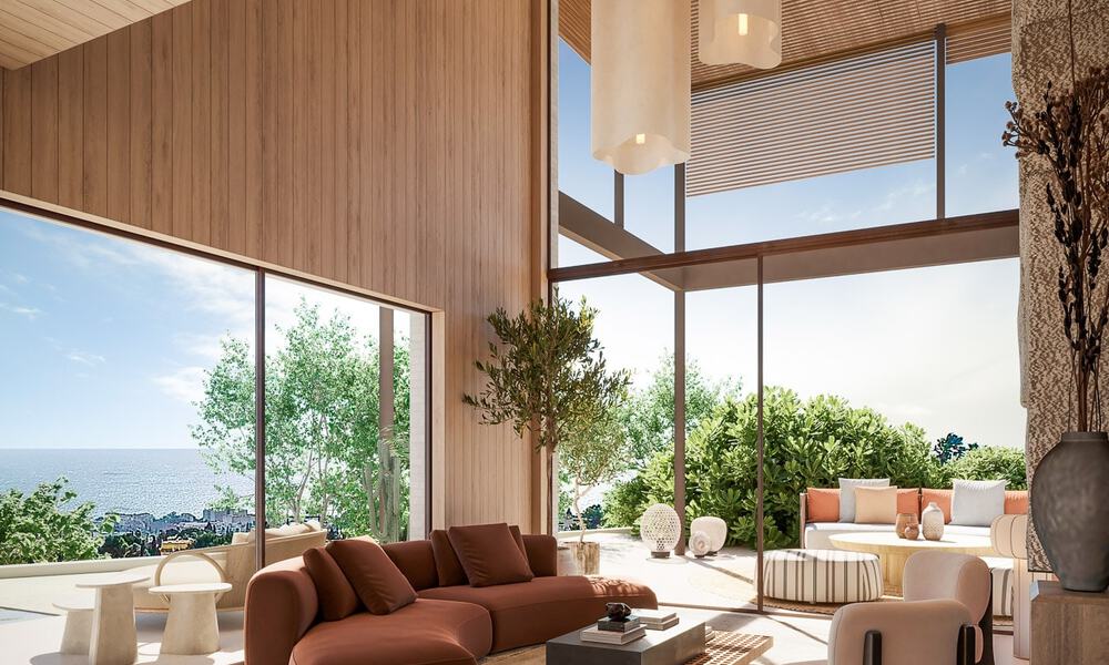 Nuevo proyecto con 5 innovadoras villas de diseño arquitectónico en venta con vistas panorámicas al mar en Cascada de Camoján en Marbella 53071
