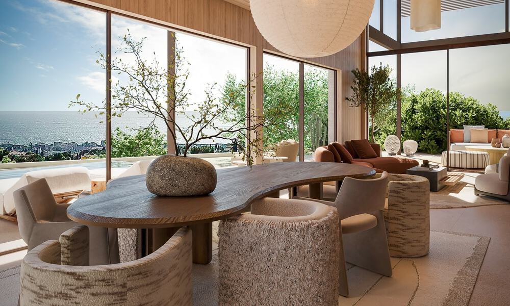 Nuevo proyecto con 5 innovadoras villas de diseño arquitectónico en venta con vistas panorámicas al mar en Cascada de Camoján en Marbella 53072