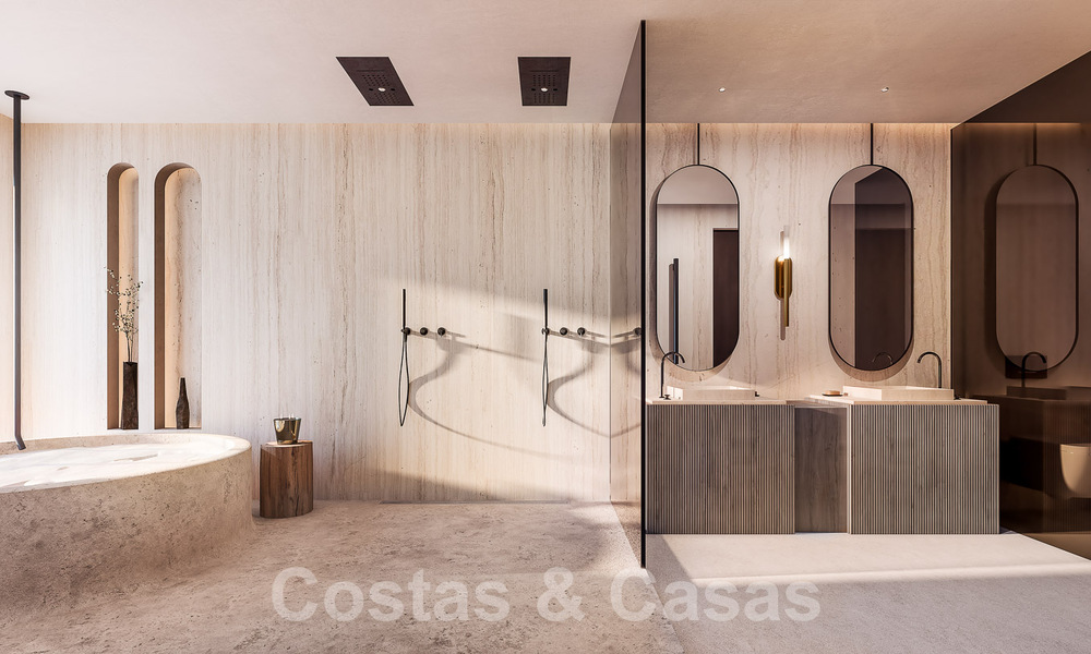 Nuevo proyecto con 5 innovadoras villas de diseño arquitectónico en venta con vistas panorámicas al mar en Cascada de Camoján en Marbella 53079