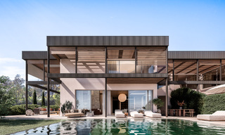 Nuevo proyecto con 5 innovadoras villas de diseño arquitectónico en venta con vistas panorámicas al mar en Cascada de Camoján en Marbella 53082 