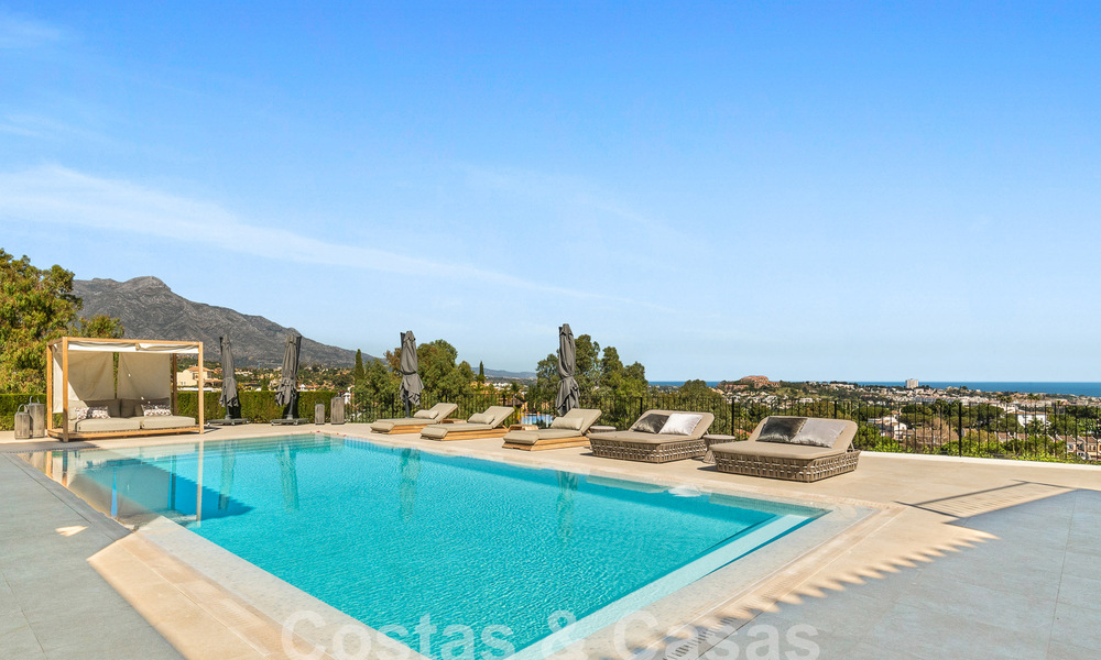 Magnífica villa mediterránea de lujo en venta con vistas panorámicas al mar en La Quinta, Benahavis - Marbella 53128