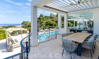 Magnífica villa mediterránea de lujo en venta con vistas panorámicas al mar en La Quinta, Benahavis - Marbella 53139 